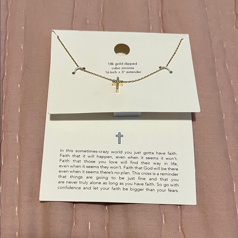 Target Gold Dipped Cross Necklace